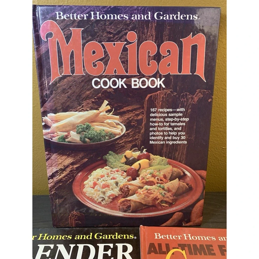 Vintage Better Homes & Gardens Cookbook Lot of 3 1970s Mexican Casserole Blender